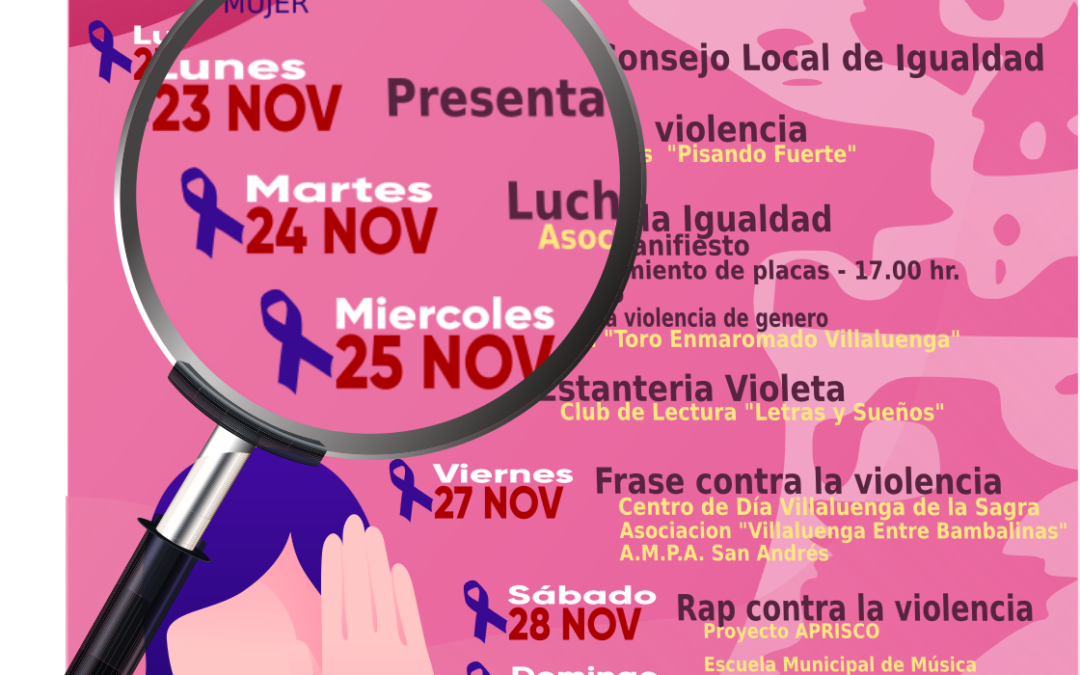 Semana de la Eliminación de la Violencia contra la Mujer de Villaluenga de la Sagra – Día 24/11/2020